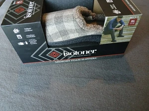 Isotoner Herren Hausschuhe bequem zu tragen 11x12 & 13×14 Memory Foam  - Bild 1 von 4