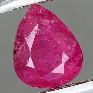 0.44ct Pear Natural Pinkish Purple Rubellite Tourmaline Mozambique, Africa - Picture 1 of 4