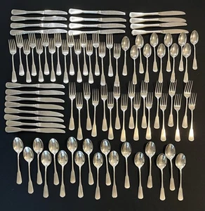 84 Pcs SSS Oneida Minute Man Colonial Boston Satin Service for 11 + Many Extras - Picture 1 of 13