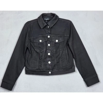 Chaqueta Denim UNIVERSAL STANDARD Mujer XXS Negra Kelsey Motociclista Moto Foto 1 de 4