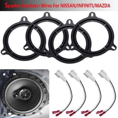 6.5"/6.75" Speaker Adapter Spacers Ring Bracket Mounting w/ Harness For NISSAN - Image 1 of 4