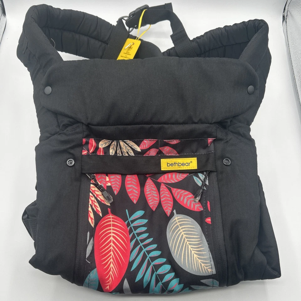 Portabebés BethBear 4 en 1 Floral Ergonómico Convertible Nuevo con Etiquetas Foto 1 de 3