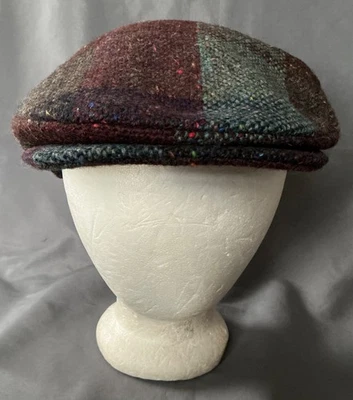 DE COLECCIÓN Hanna Hats Donegal Tweed Gorra de Conducción Plana Lana Roja + Para Hombres S EXC Irlanda Foto 1 de 4