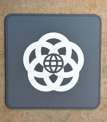 Walt Disney World Epcot Theme Park Logo Symbol Metal Prop Sign - Image 1 of 2