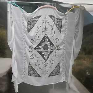 ❤antike BETTDECKE 💥BETTÜBERWURF💥 Weiß 💥Batist 💥188 x 230 cm❤ - Bild 1 von 7