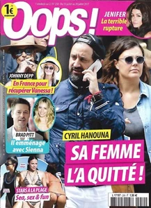 OOPS! n°250 13/07/2017 Cyril Hanouna/ Brad Pitt/ Depp/ Jenifer/ Stars à la plage - Imagen 1 de 1