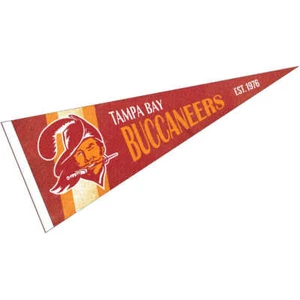Tampa Bay Buccaneers Throwback Vintage Retro Pennant Flag - Picture 1 of 4