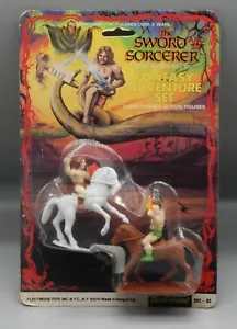 vintage SWORD & THE SORCERER Fantasy Adventure Set figures Fleetwood toys 1980s! - Picture 1 of 12