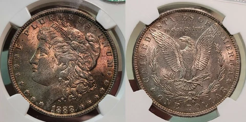 1888 O Hot Lips DDO Morgan Silver Dollar $1 NGC- CAC MS 62 VAM 4 Top 100 Top POP Cover
