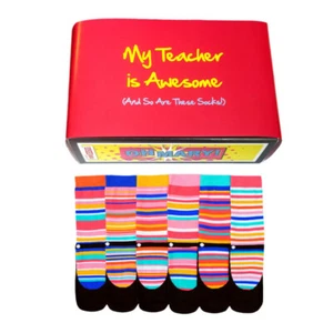 Awesome Teacher Gift Set - Assorted Oddsocks for Ladies - Womens United Odd Sock - Picture 1 of 3