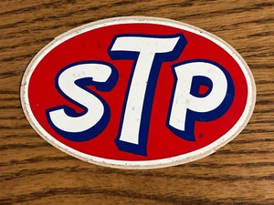 STP Oil Treatment Decal  4 3/4" x  3"  Parnelli Jones Turbine Car on Back - Picture 1 of 2