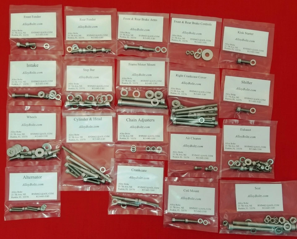 HONDA 1970-1972 QA50 QA 50 K0 MINI BICICLETA ACERO INOXIDABLE PULIDO JUEGO DE PERNOS Foto 1 de 1