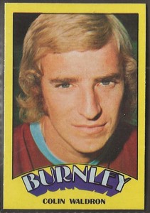 A&BC-FOOTBALL 1974 RED BACK RUB COIN-#124- BURNLEY - COLIN WALDRON