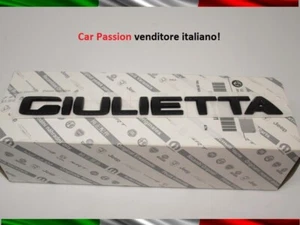 SCRITTA STEMMA ALFA ROMEO GIULIETTA 2016 NERA ORIGINALE POSTERIORE LOGO SIGLA - Picture 1 of 1