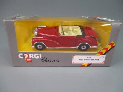 ZA135 CORGI CLASSICS 806 1/43 1:43 Mercedes Benz 300S 1956 cabriolet rouge - Photo 1/4