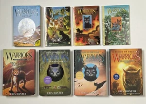 Warriors Cat Books Lot Of 8 - 4 Hardcover 4 Paperback By Erin Hunter - Picture 1 of 10