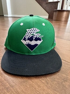 Gorra de bola rosa + delfín Snapback verde azul logotipo de onda de delfín  Foto 1 de 4