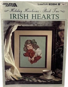 Irish Hearts Cross Stitch Pattern Book Two Holiday Heirlooms By Leisure Arts - Picture 1 of 3
