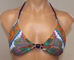 Neu mit Etikett Trina Turk Badeanzug Bikini Oberteil BH Größe 6 Neckholder MLT - Bild 1 von 5