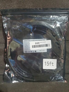 GEMEK Double Shielded Coaxial Low Loss Cable 15 Feet (New In Pack) - Picture 1 of 2