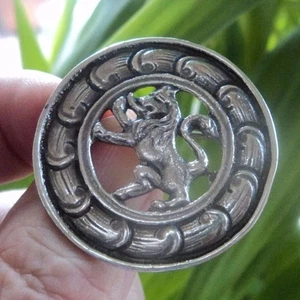 Retro Sterlingsilber Iona Brosche H/M 1946/47 Chester - Schottische Wilder Löwe - Bild 1 von 8