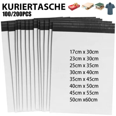 100x Folienversandtaschen Versandbeutel Versandtüten mit Haftklebeverschluss DE
