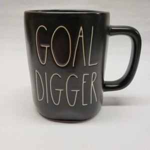 Rae Dunn Mug ''GOAL DIGGER'' Black Coffee Tea Cup 16 oz Artisan Collection - Picture 1 of 2