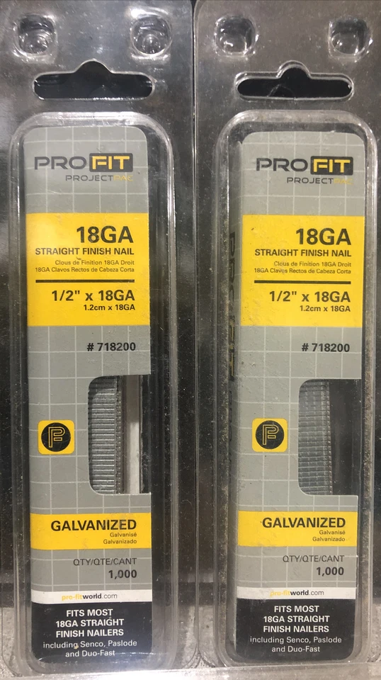 National Nail 718200 Steel Finishing Nails 1/2 in. x 18 galv (2 Packs Of 1000) - Image 1 of 1