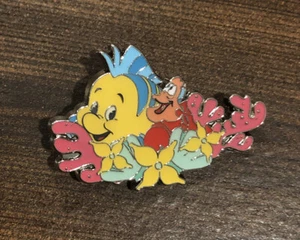 LOUNGEFLY DISNEY PRINCESS SIDEKICK FLORAL BLIND BOX PIN LITTLE MERMAID FLOUNDER - Picture 1 of 3