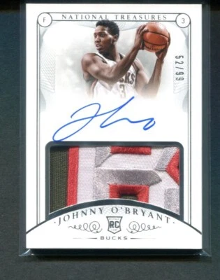 2014-15 Panini National Treasures Johnny O'Bryant Rookie Patch Auto 52/99 - Image 1 of 2