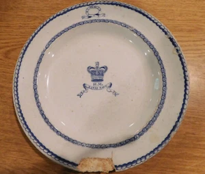 Mid 19th C. British Royal Navy Mess Plate Pattern Diver Found w/o Stenciled # - Picture 1 of 2