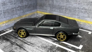 CUSTOM Aston Martin V8 • Gold Real Riders • Hot Wheels Premium Car • HTF - Picture 1 of 6