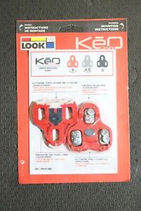 NEW Look Keo Delta Bike Pedal Cleats 9 Degree Float Red Pair DTPD / 0151097