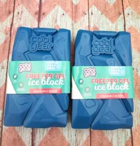 COOL GEAR Freezer Gel Blue Ice Block New!!! Lot of 2 - Picture 1 of 3