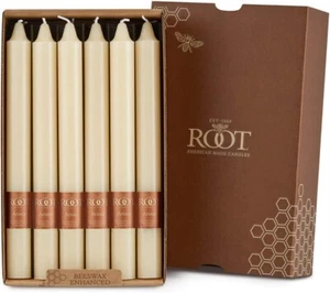 Root Smooth Arista Candles 9", Buttercream - Box of 12 (89184) - Picture 1 of 3