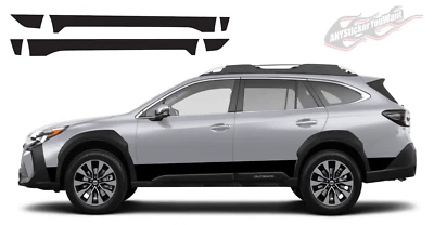 x2 calcomanías de vinilo a rayas laterales Blackout para Subaru Outback 2023-2024 Foto 1 de 4