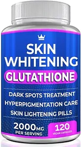 Glutathione Whitening Pills - 120 Capsules 2000mg Glutathione - Effective Skin L - Picture 1 of 6