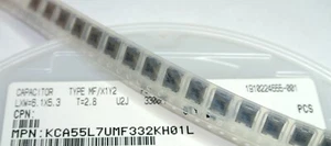 10 Stück Kondensatoren 3,3nF 250VAC 3300pF SMD 2220 MURATA KCA55L7UMF332KH01L - Bild 1 von 1