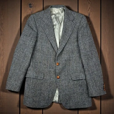 Abrigo Blazer Deportivo Vintage Polo University Por Ralph Lauren Para Hombre Talla 38R Tweed Foto 1 de 4
