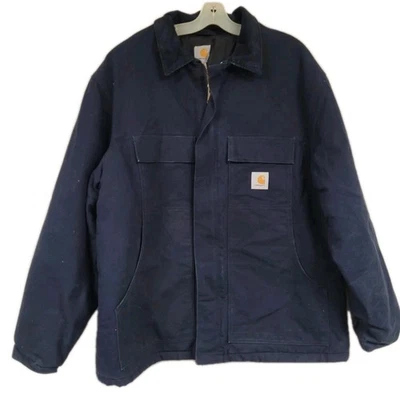 CHAQUETA CARHARTT PARA HOMBRE C003-DNY AZUL MARINO OSCURO CUELLO PANA LONA FORRO ACOLCHADO XL Foto 1 de 4