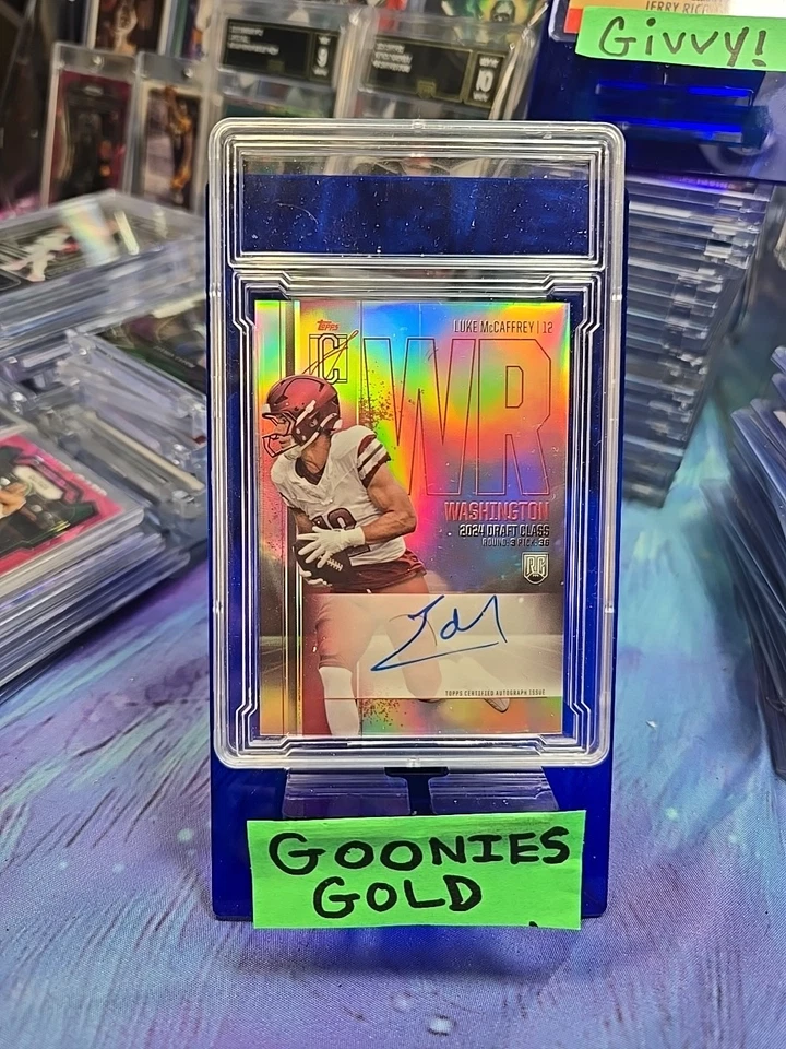 Luke McCaffrey Auto In SlabCase "24 TOPPS ROOKIE CLASS CHROME VARIATION #RCV-LMC - Image 1 of 2