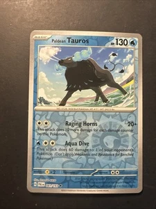 2023 Pokémon Paldea Evolved Paldean Tauros 41 /193 English Reverse Holographic - Picture 1 of 2