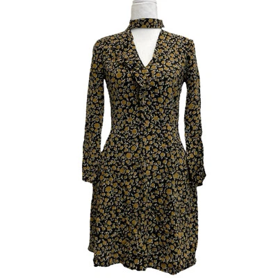 Vestido recto Derek Lam 10 Crosby estampado de seda con volantes en cascada talla 0 ASO Alexis Rose Foto 1 de 4