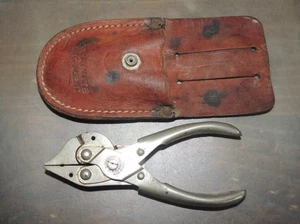 4-1/2" Vintage Sargent & Co. Sportmate Parallel Backen Angeln? Zange mit Lederscheide - Bild 1 von 16