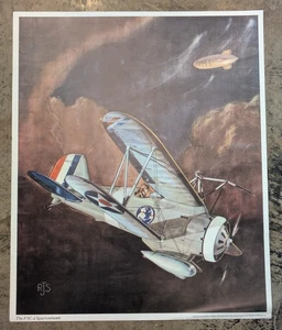 Póster de Colección Ray Schmitt F9C-2 Curtiss Sparrowhawk Marina de los Estados Unidos 16x20 #1 Serie BOA - Imagen 1 de 9
