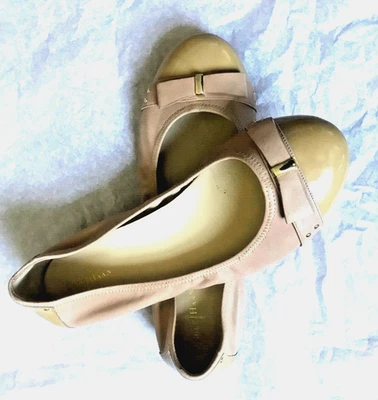 Pisos de ballet Cole Haan Air Technology charol desnudo cuero genuino** EE. UU. 10 Foto 1 de 4