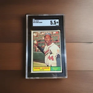 1961 Topps #415 Hank Aaron SGC 5.5 EX+ - Bild 1 von 3