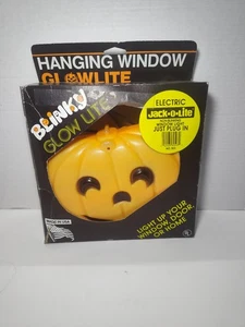 VTG BLINKY DECOR Collectable 1991 Halloween Pumpkin Blowmold Light TESTED/WORKS - Picture 1 of 7