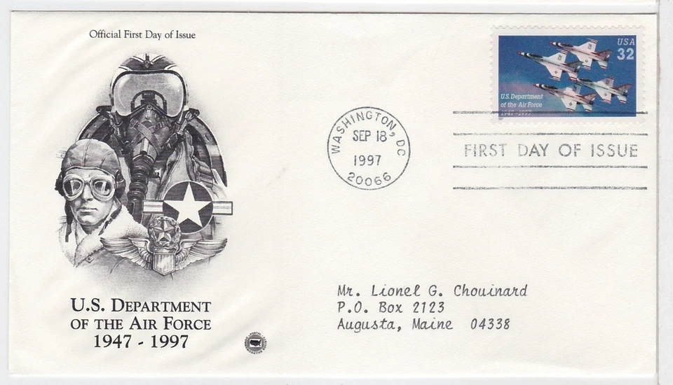 TurtlesTradingPost- Air Force 50th Anniversary 1997- #3167 FDC Artcraft Variety - Image 1 of 1