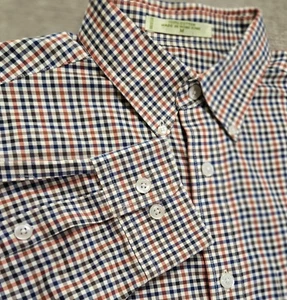 Orvis Medium Baumwolle Button Down buntes Gingham Muster Herren Hemd - Bild 1 von 7